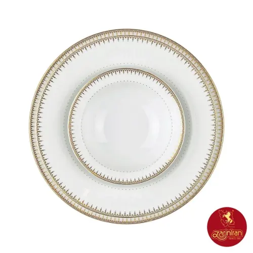 چینی زرین سرویس 6 نفره غذاخوری ایتالیا اف طرح سپیدار