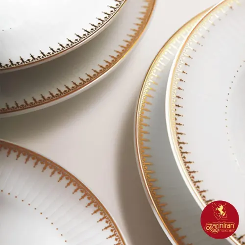 چینی زرین سرویس 6 نفره غذاخوری ایتالیا اف طرح سپیدار