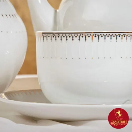 چینی زرین سرویس 6 نفره غذاخوری ایتالیا اف طرح سپیدار