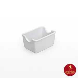 ظرف قند و شکر هتلی چینی زرین سفید