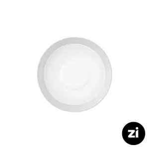 نعلبکی زیر استکانی چینی زرین (Zi) فرم اس سایز 12 طرح پاستل طوسی