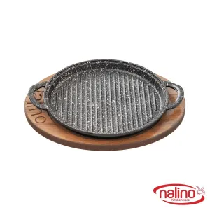 تابه گریل چدن نالینو مدل پادلا Padela زیره چوبی (بدون درب)