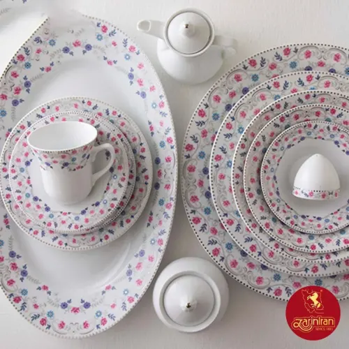 قیمت و خرید سرویس چینی زرین شهرزاد طرح باغستان 6 نفره
