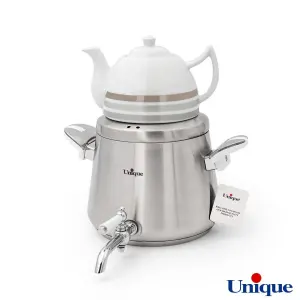 کتری استیل 4 لیتر با قوری چینی یونیک UN-7203