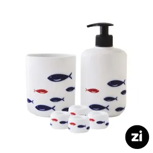 ست سرویس بهداشتی چینی زرین زی هایگن طرح ماهی