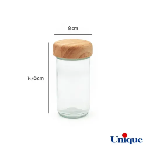 ست جا ادویه ای گردان چوبی یونیک مثلثی 6 تایی UN-6114