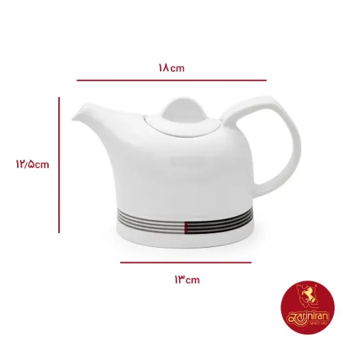 قوری چینی زرین هتلی 49 سه فنجان طرح وگاس