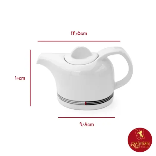 قوری چینی زرین چای دو فنجان هتلی 49 طرح وگاس