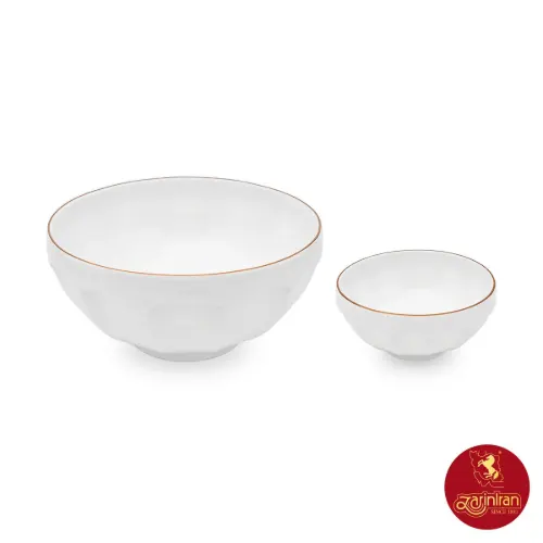 سرویس 7 پارچه پیاله چینی زرین نئوکلاسیک طرح زرین رزگلد