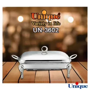 سوفله خوری یونیک مستطیل کوچک نگین دار نقره ای UN-3602