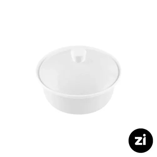 قابلمه کوچک چینی زرین سایز 16 سفید