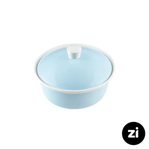 قابلمه کوچک چینی زرین سایز 16 پاستل آبی