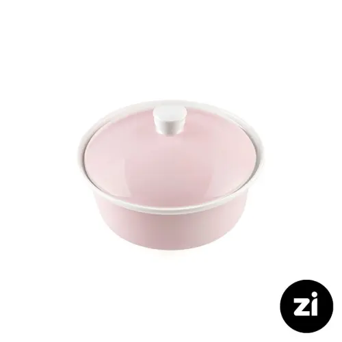 قابلمه کوچک چینی زرین سایز 16 پاستل صورتی