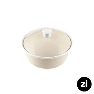 قابلمه کوچک چینی زرین سایز 16 پاستل کرم