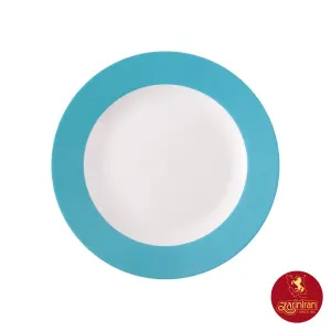 بشقاب تخت چینی زرین ایتالیا اف طرح آسمان 6 عددی سایز 25