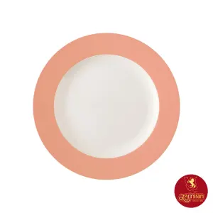 بشقاب تخت چینی زرین ایتالیا اف طرح ماربل 6 عددی سایز 25