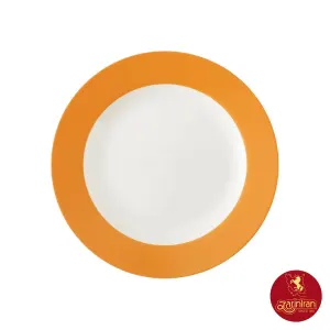 بشقاب تخت چینی زرین ایتالیا اف طرح نارنج 6 عددی سایز 25