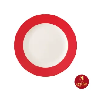 بشقاب تخت چینی زرین ایتالیا اف طرح گیلاس 6 عددی سایز 25