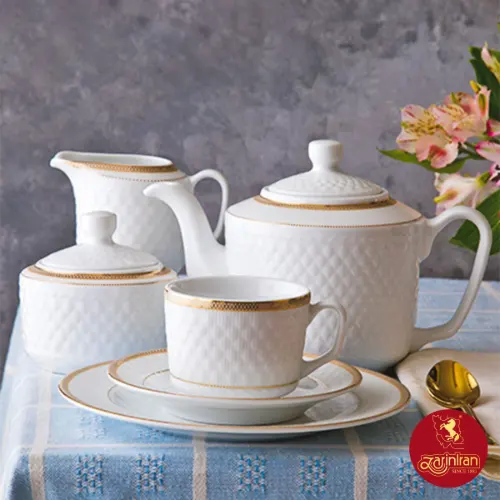 سرویس چای خوری چینی زرین رادیانس سپینود 12 نفره 102 پارچه