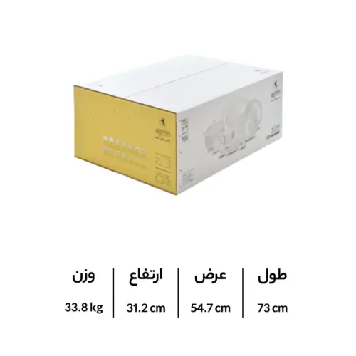 بسته بندی سرویس چینی زرین رادیانس سپینود 12 نفره 102 پارچه