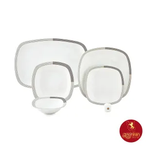 سرویس چینی زرین کواترو طرح وگاس اوریت 6 نفره 27 پارچه