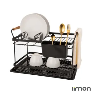 آبچکان دو طبقه دسته دار مشکی لیمون