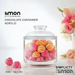 ظرف شکلات خوری اکرولیک لیمون