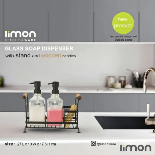 قیمت ست جا مایعی شیشه ای استنددار لیمون