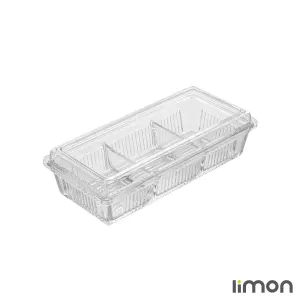 اردورخوری شیشه ای لیمون سه خانه درب اکرولیک