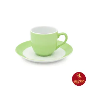 سرویس 12 پارچه قهوه خوری چینی زرین ایتالیا اف طرح پسته