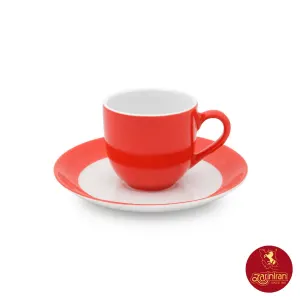 سرویس 12 پارچه قهوه خوری چینی زرین ایتالیا اف طرح گیلاس