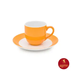 سرویس 12 پارچه قهوه خوری چینی زرین ایتالیا اف طرح نارنج