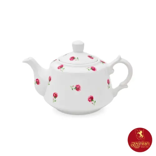 چینی زرین قوری لندنی طرح پینک رز مینیاتور