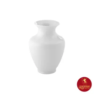 گلدان چینی زرین مدل رعنا سفید سایز 14 کوچک