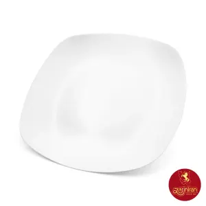 دیس چینی زرین کواترو سایز 36 طرح سفید