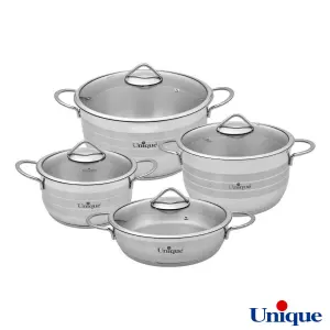 سرویس قابلمه استیل یونیک 8 پارچه UN-9900