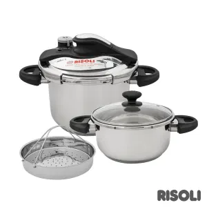 زودپز دوقلو ریزولی مدل ونوس وان 6 و 4 لیتر کلیپسی با درب پیرکس