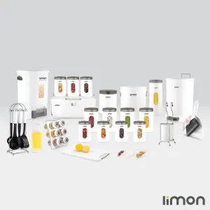 قیمت و خرید سرویس آشپزخانه لیمون گرد 36 پارچه درب شفاف