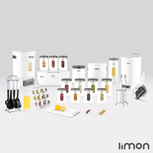 قیمت و خرید سرویس آشپزخانه لیمون گرد 36 پارچه درب شفاف