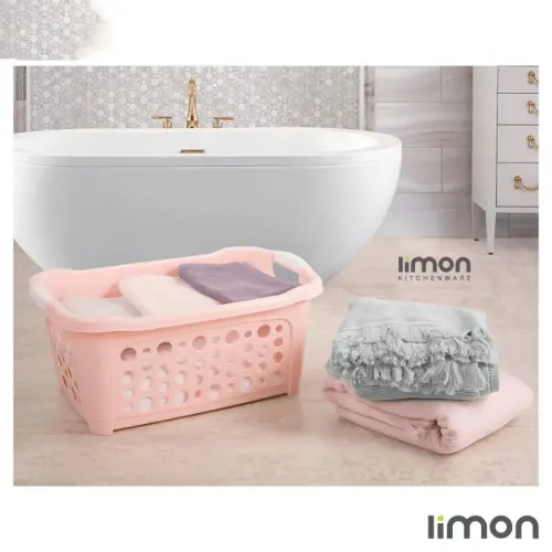 سبد رخت مستطیل متوسط لیمون