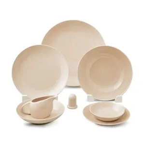 خرید سرویس 6 نفره سرامیکی چینی نور مدل کلارا کرم