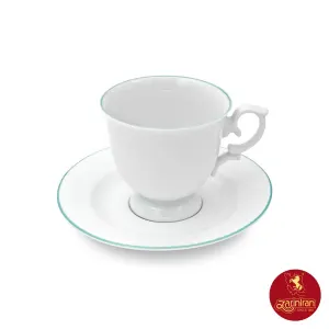 سرویس چای خوری چینی زرین نئوکلاسیک طرح بادیانس 12 پارچه