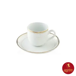 سرویس 12 پارچه قهوه خوری چینی زرین طرح سپیدار