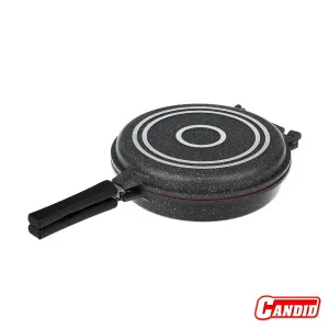 تابه دو طرفه گرانیتی کاندید گرد سایز 28 بهمراه درب پیرکس