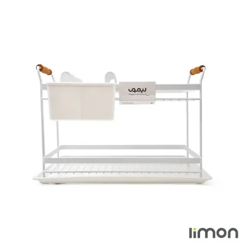 آبچکان دو طبقه لیمون دسته دار سفید چوبی