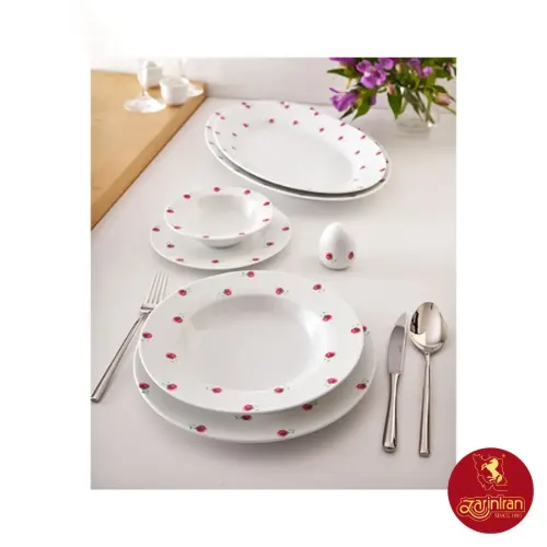 سرویس چینی زرین ایتالیا اف پینک رز مینیاتور 6 نفره 28 پارچه