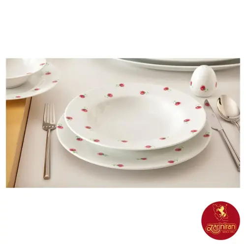 سرویس چینی زرین ایتالیا اف پینک رز مینیاتور 6 نفره 28 پارچه