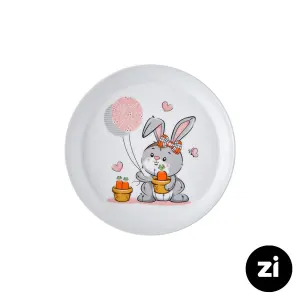 بشقاب تخت چینی زرین (Zi) فرم اس هپی ربیت سایز 15