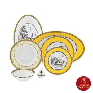 سرویس چینی زرین ایتالیا اف ویلیج 6 نفره 28 پارچه