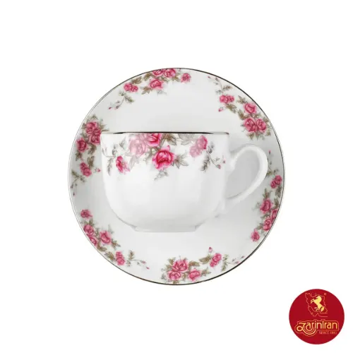 سرویس چای خوری چینی زرین ایتالیا اف طرح آران 12 پارچه